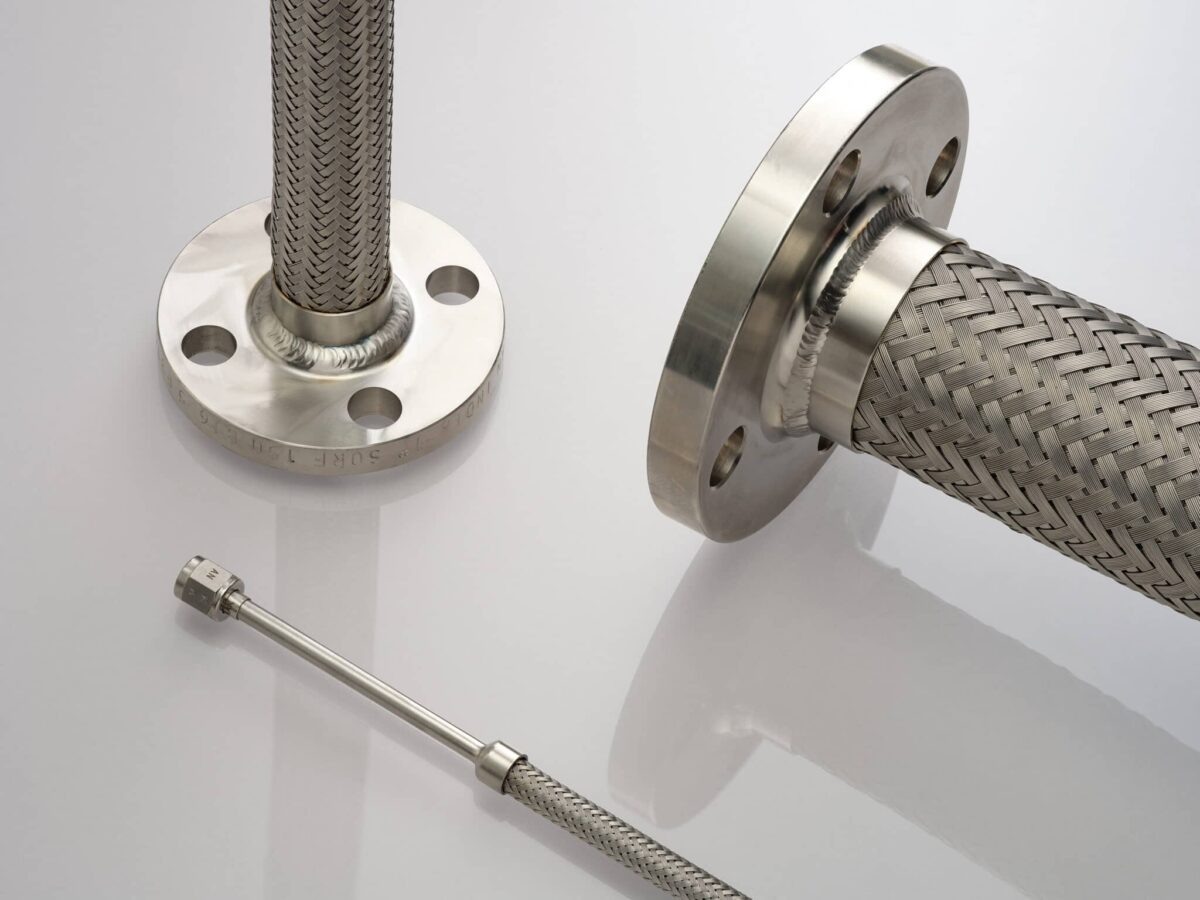 Penflex assemblies with flanged and VCR end fittings.