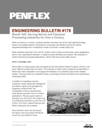 Thumbnail Image for Engineering Bulletin 178: Monel 400 Alloy Profile