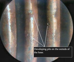 Pitting Corrosion on Stainless Steel Hose