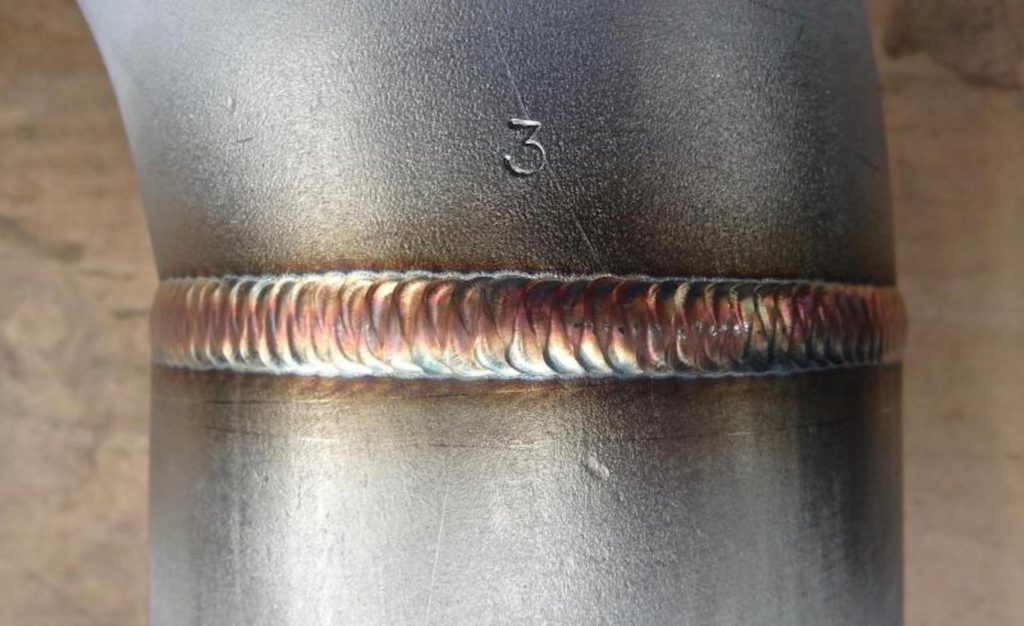 full penetration butt weld on a 4 pipe