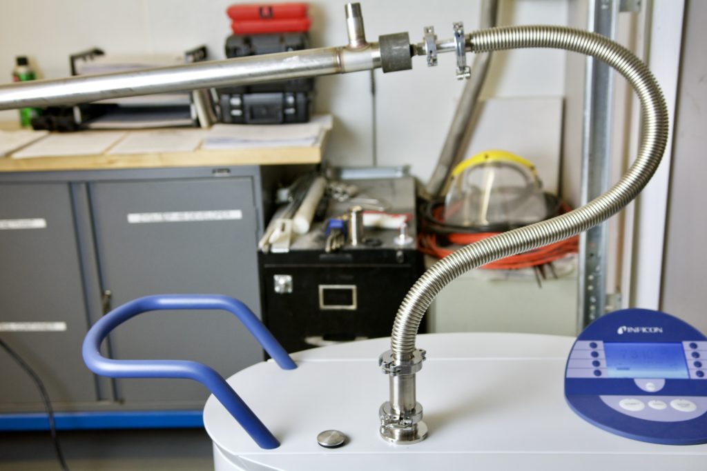 Penflex Helium Mass Spectrometer Machine is used to leak test cryogenic hoses. 